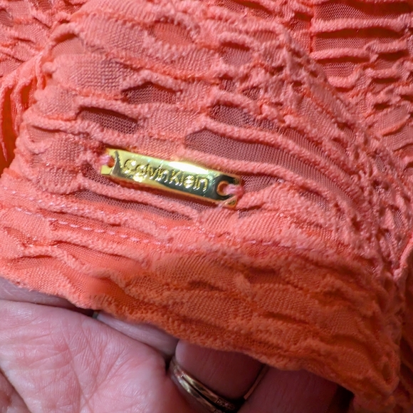 Calvin Klein Porcelain Rose Textured Lined Top, Size M, NWT! - Picture 3 of 8